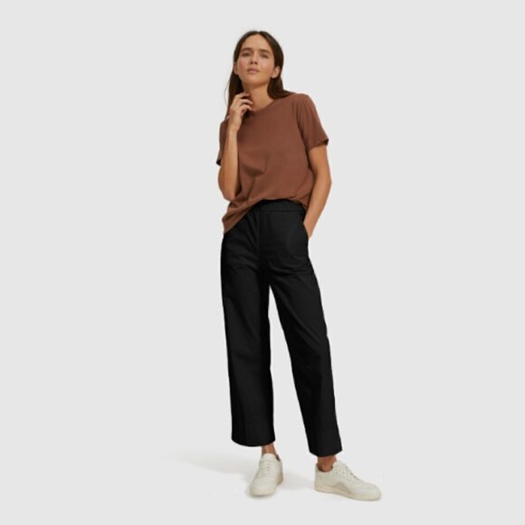 Everlane The Easy Pant Black Straight Leg Chino Pants 2 - Picture 1 of 4